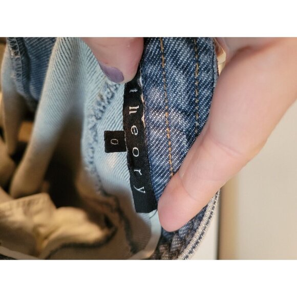 Vintage Theory Womens Knee Length Straight Pencil Skirt Med Wash Size 0 - Picture 4 of 7